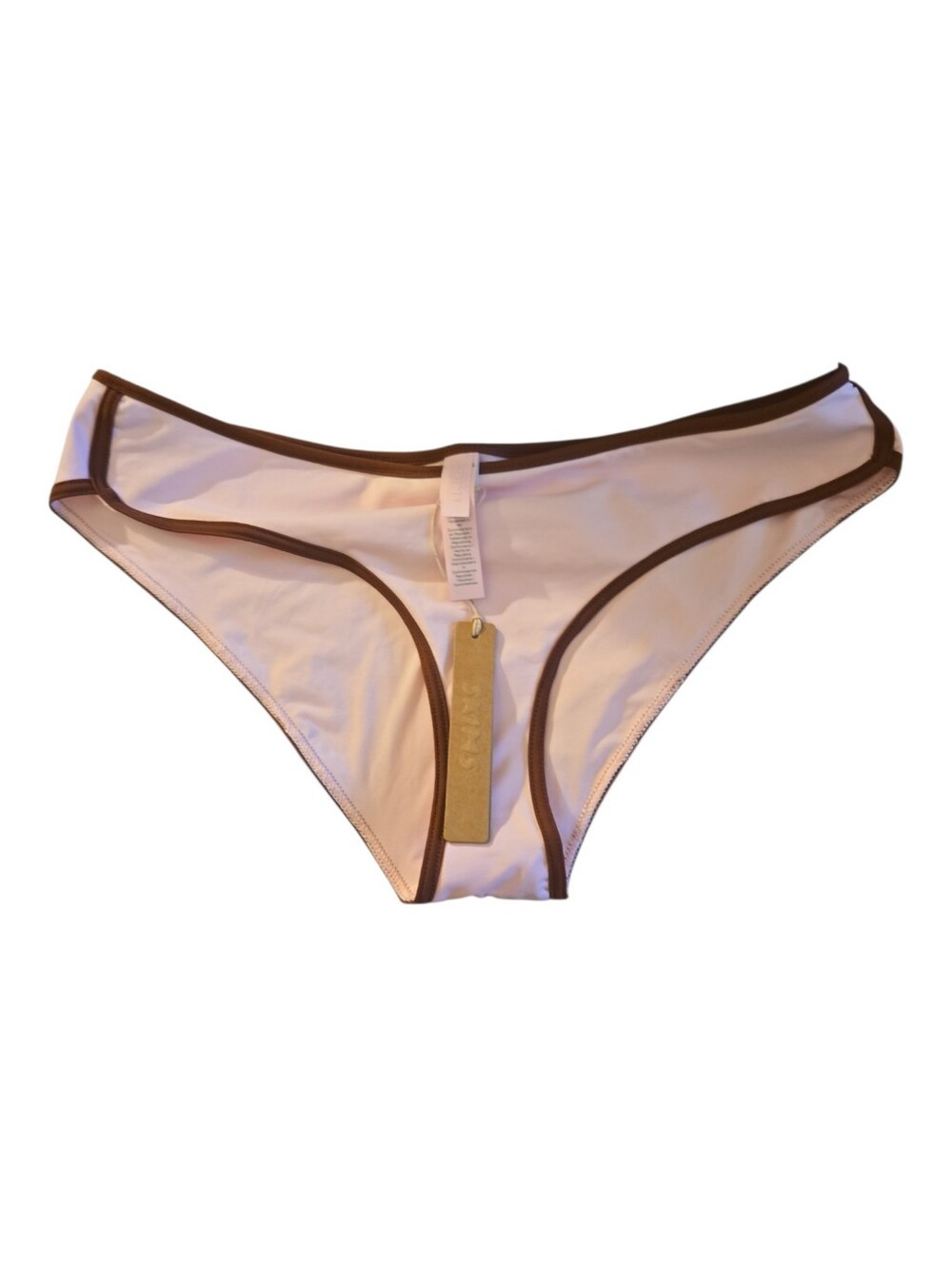 NWT SKIMS Signature Swim Hipster Bikini Pink Cherry Blossom Contrast Medium